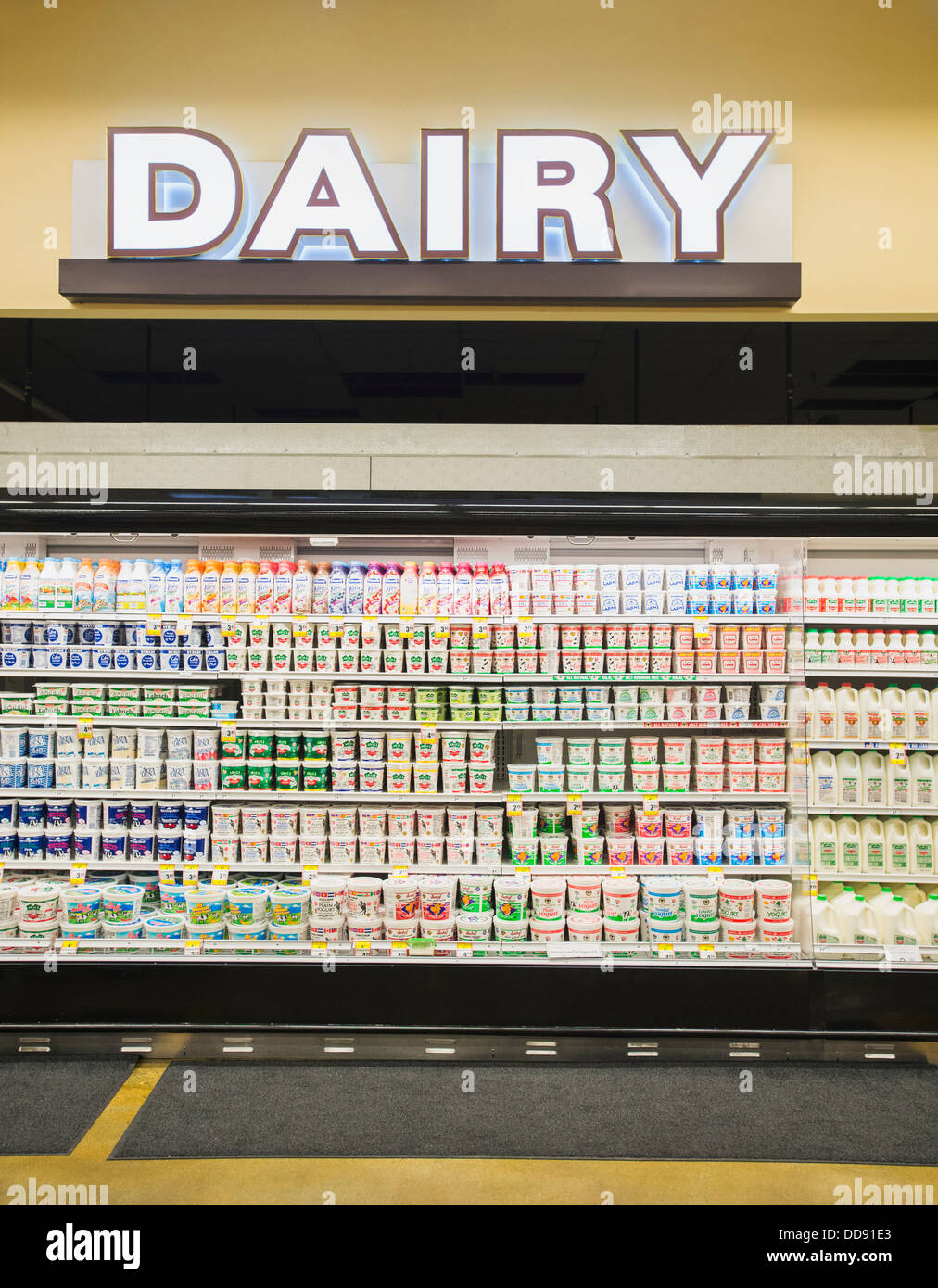 Grocery Store Dairy Section