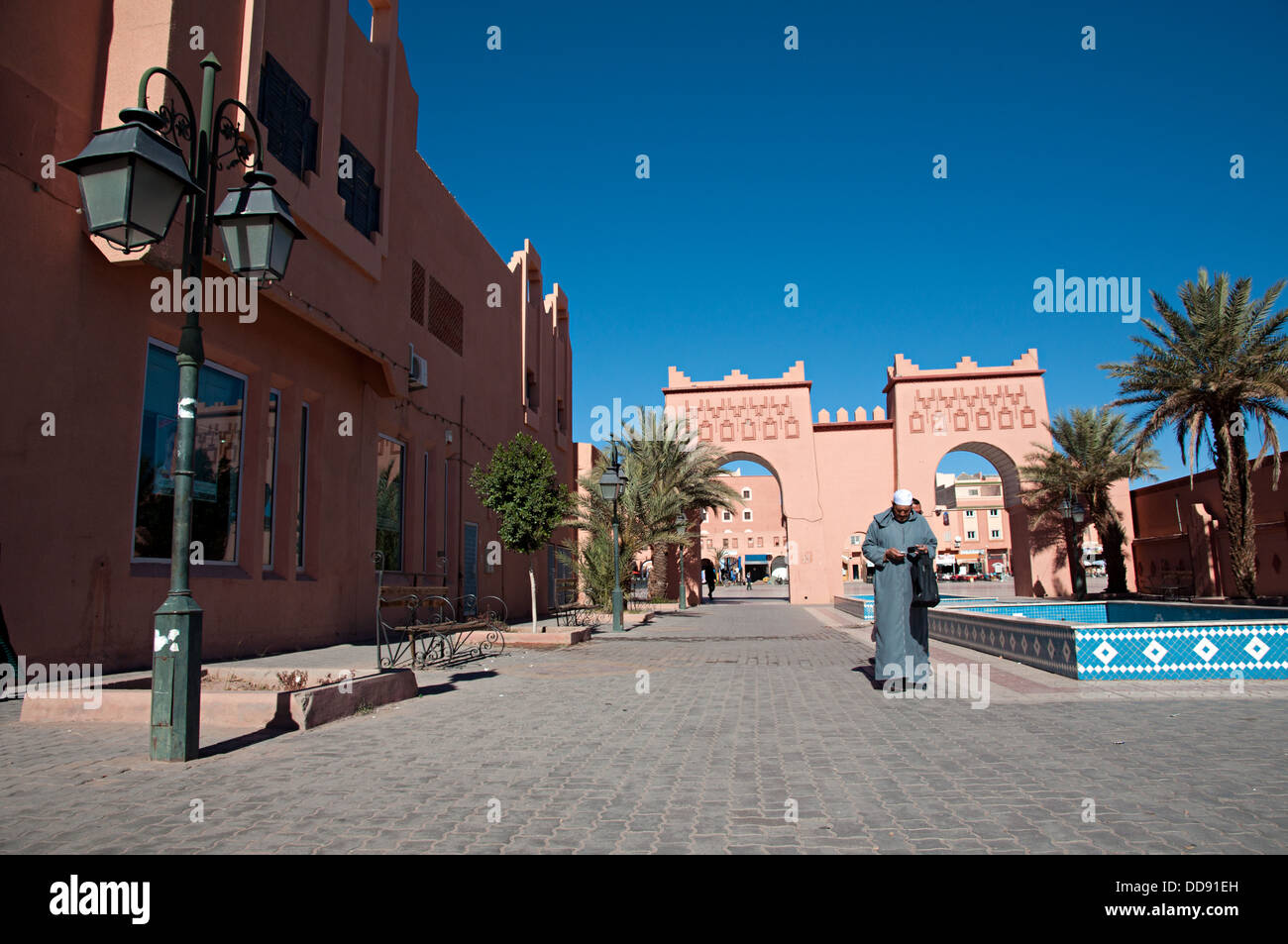 Daily life in Ouarzazate city center, Morocco Stock Photo