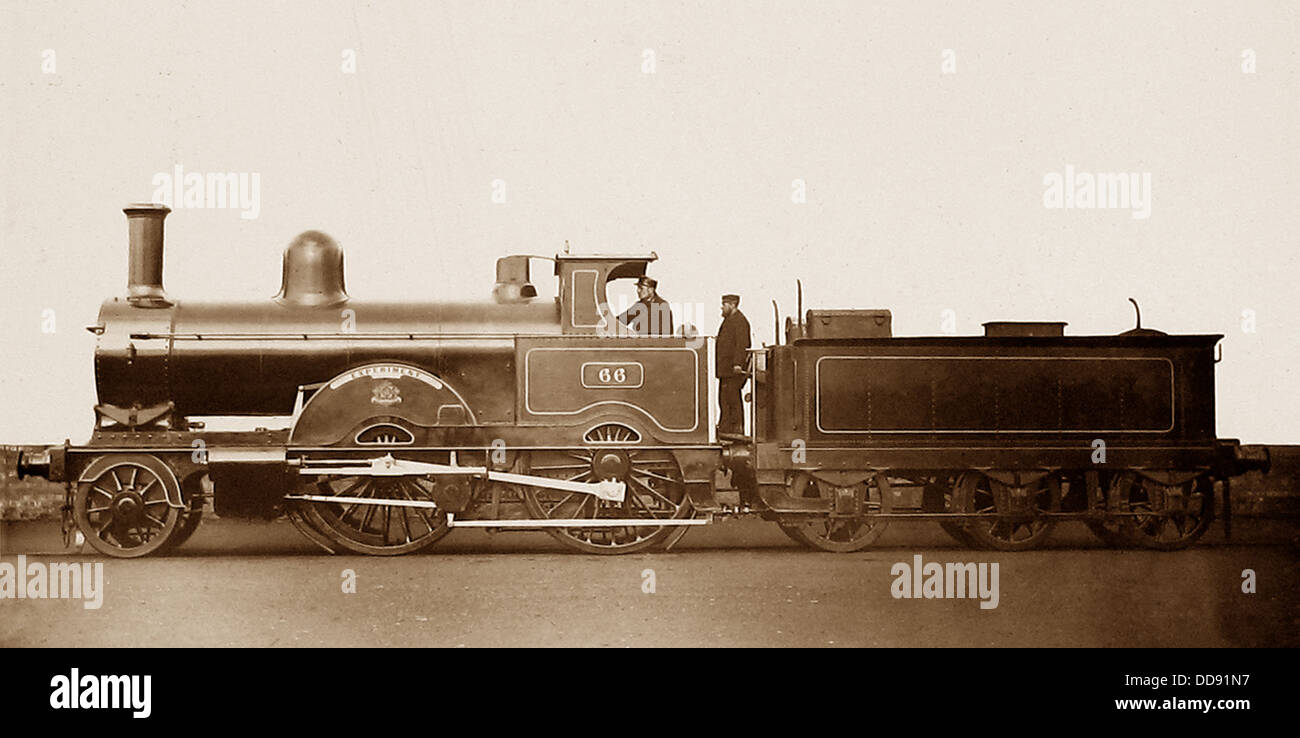 LNWR 'Experiment' Compound engine steam locomotive Victorian period Stock Photo