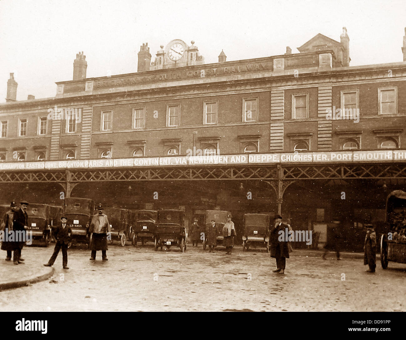 London Bridge Railway Station early 1900s Stock Photo