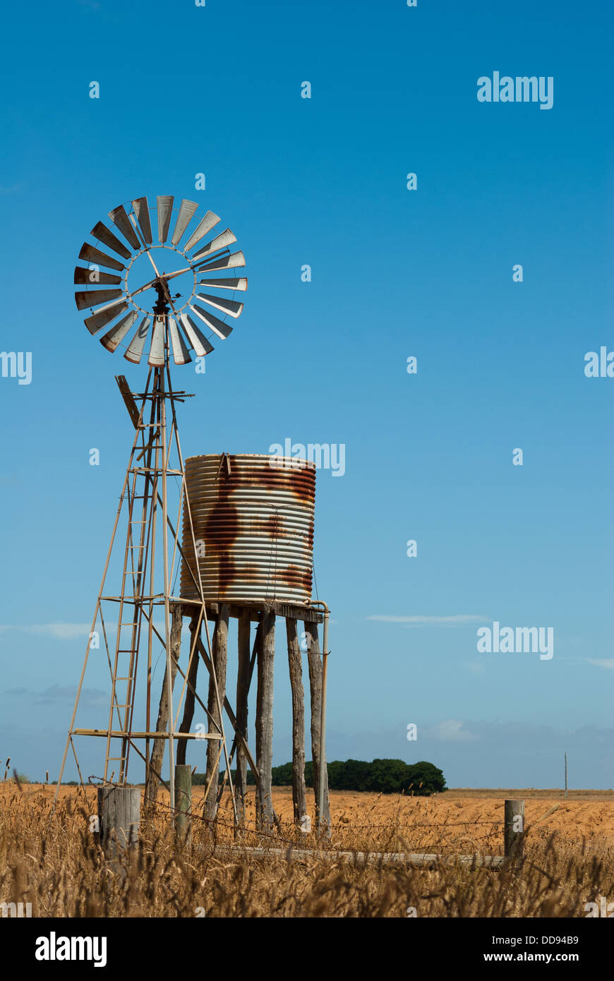 Outback windmill Stock Photo