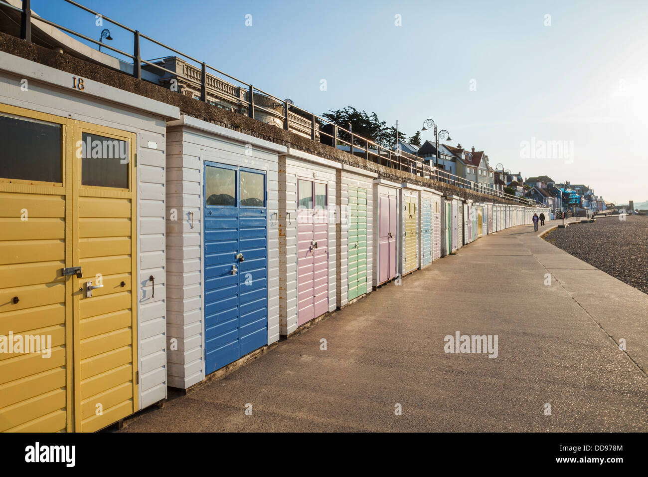 England, Dorset, Lyme Regis, Beach Huts Stock Photo Alamy