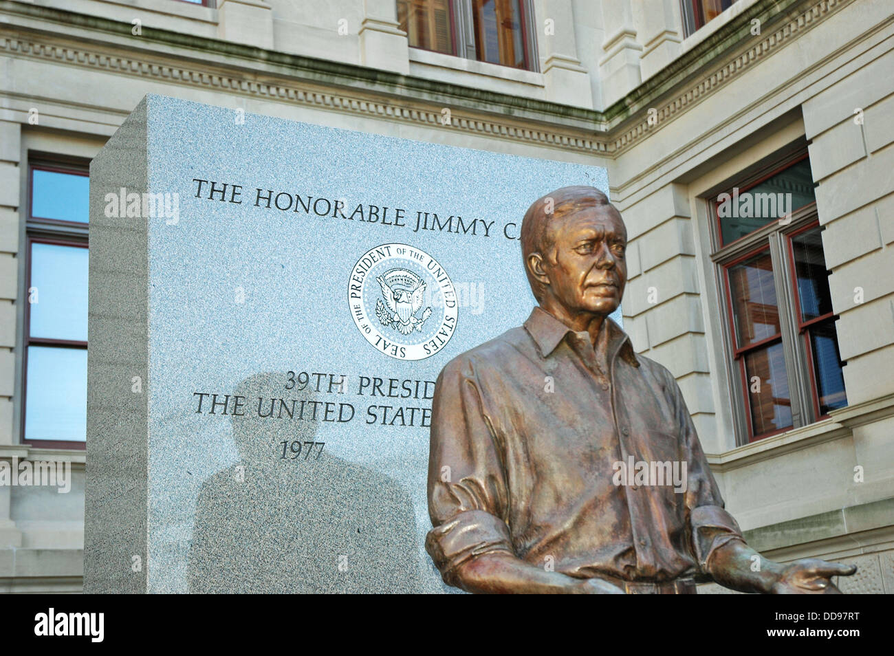 Jimmy Carter, President of US USA statue at GA State Capitol