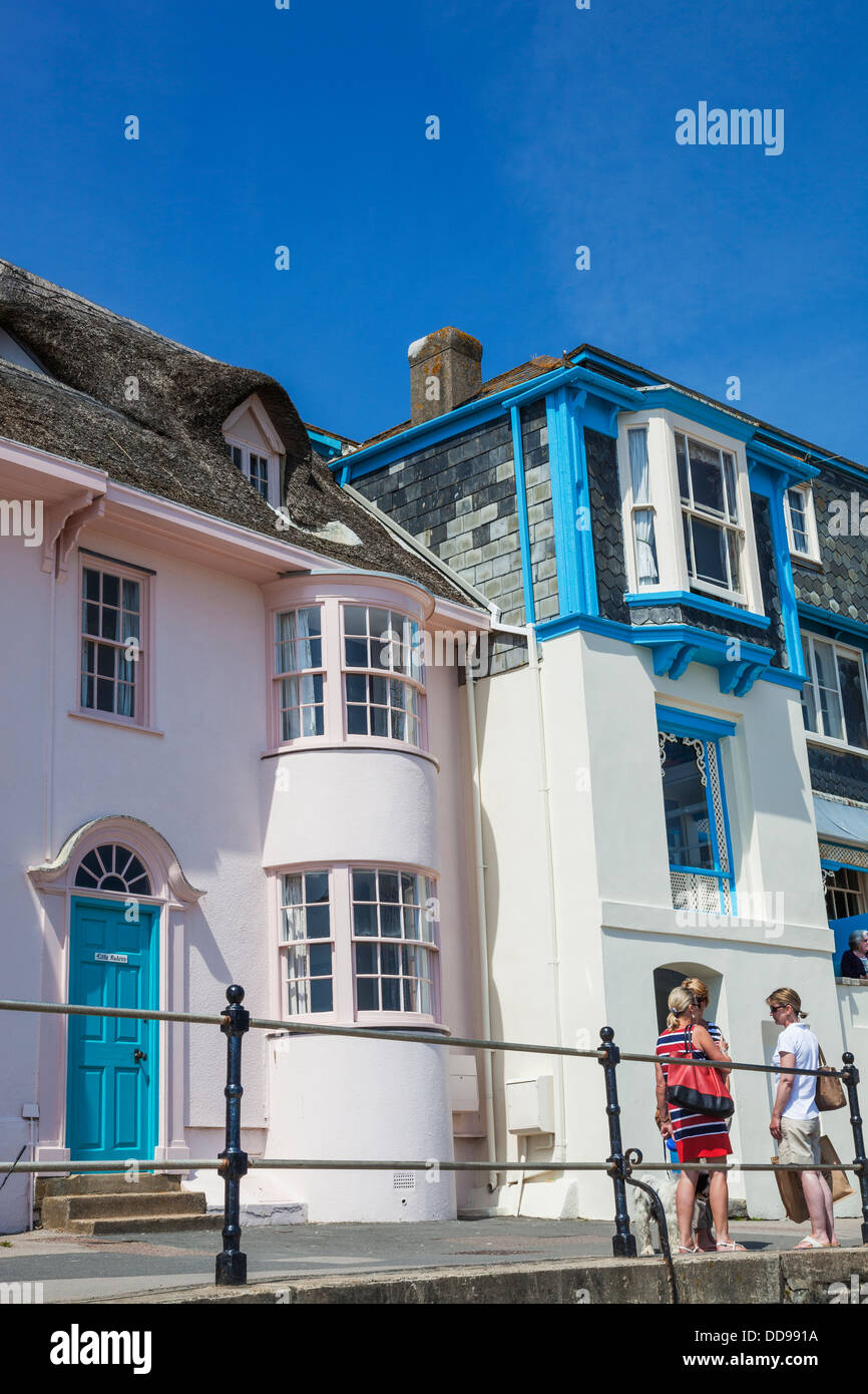 England, Dorset, Lyme Regis, Seafront Houses Stock Photo Alamy