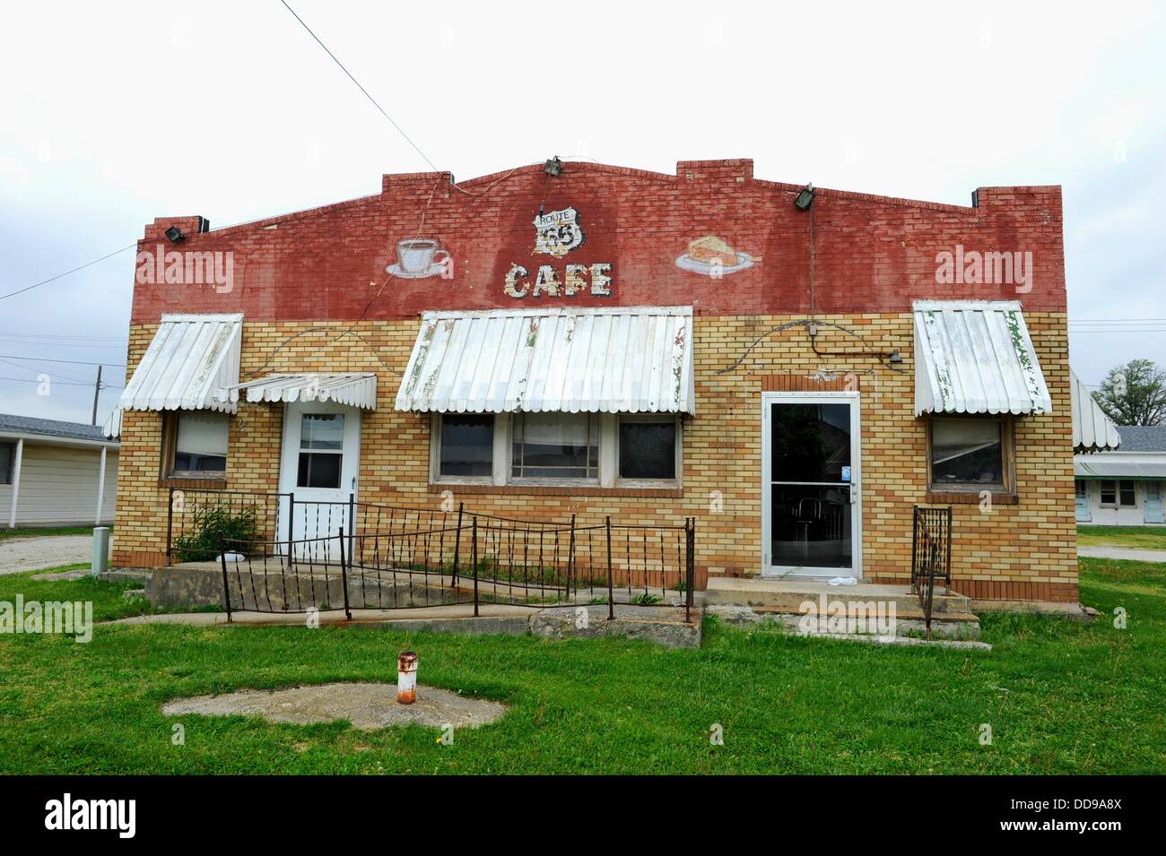 Old cafe along Route 66 Mt Olive Illinois Stock Photo Alamy
