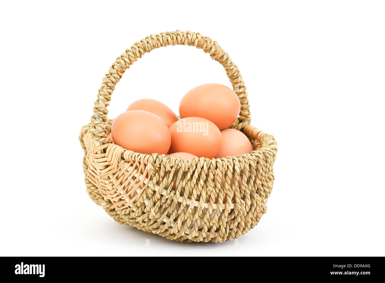 eggs in a basket Stock Photo Alamy