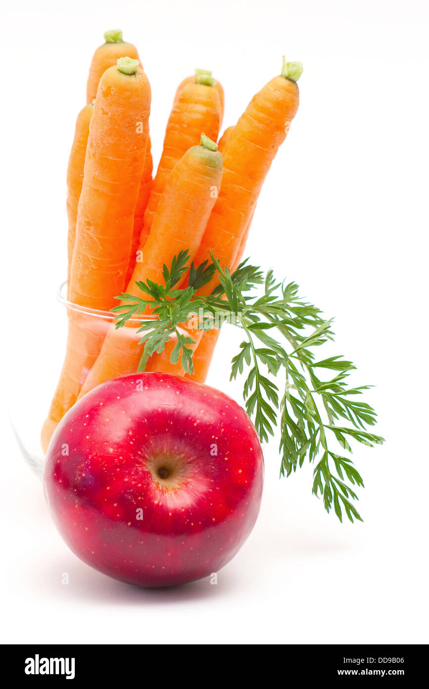 fresh apple and carrots Stock Photo Alamy