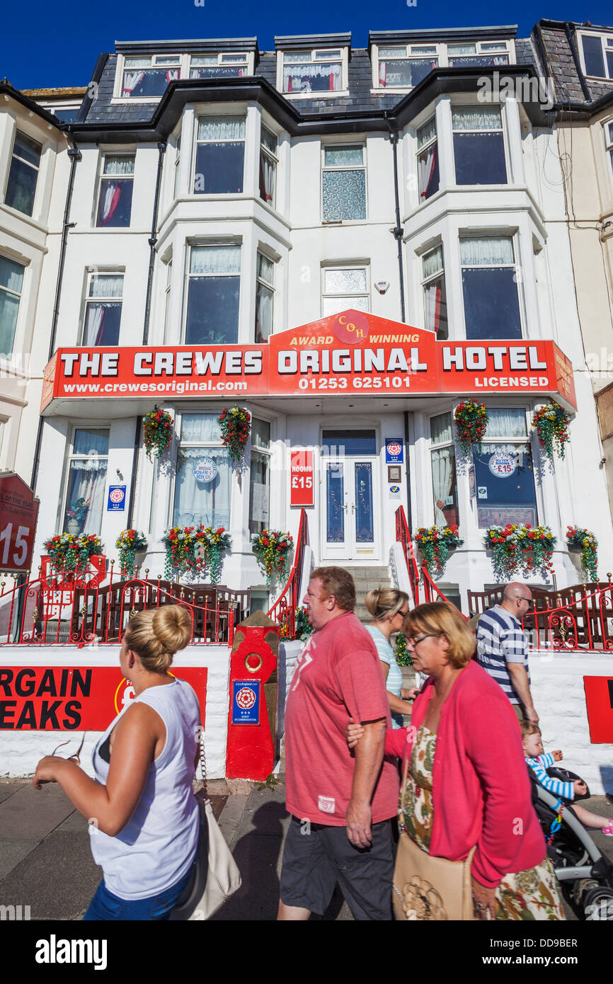England, Lancashire, Blackpool, Seafront Guest Houses Stock Photo Alamy