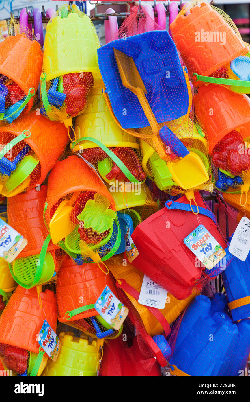 England, Lancashire, Blackpool, Central Pier, Buckets and Spades Stock