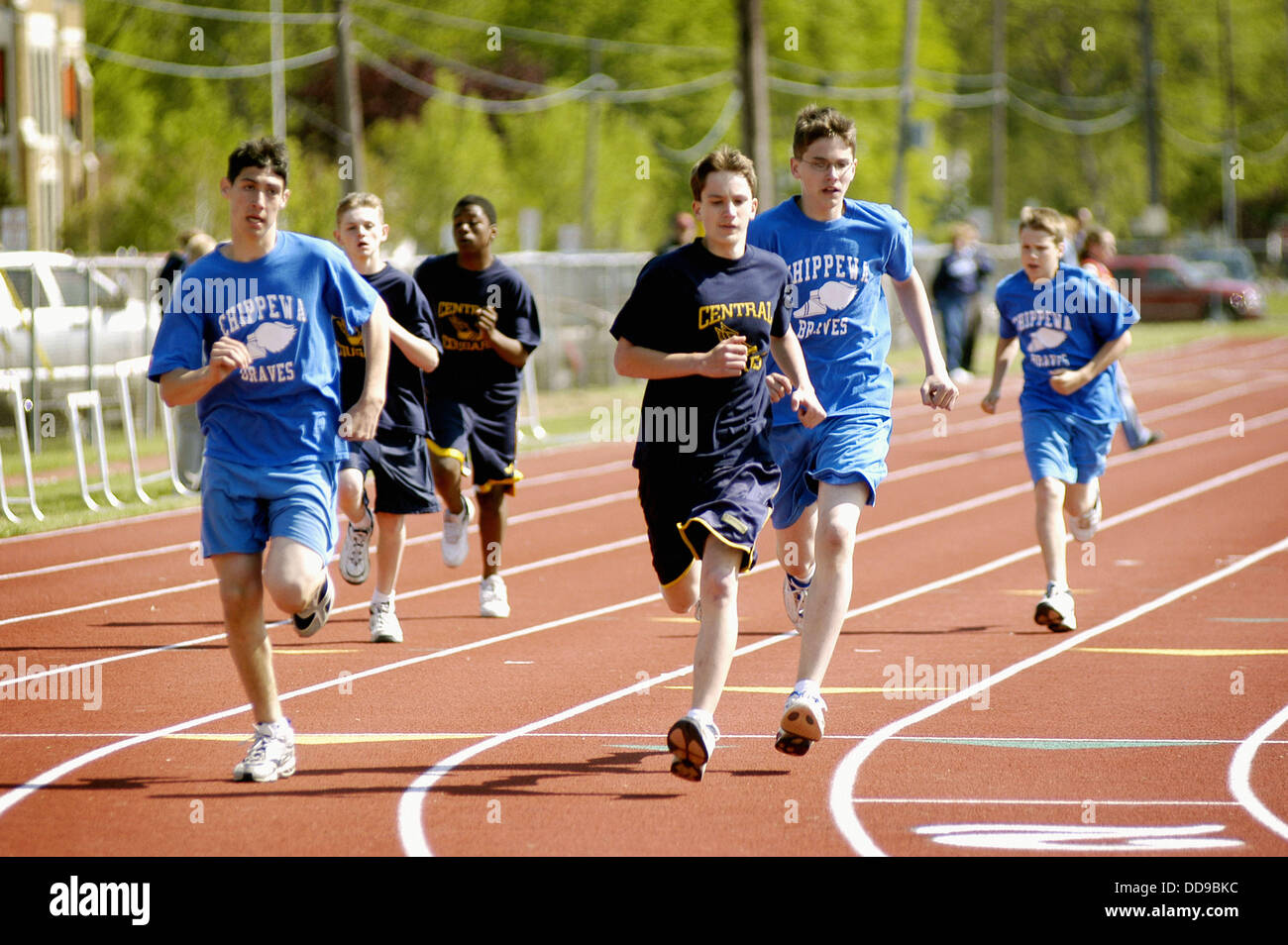 Middle School track meet events Stock Photo Alamy