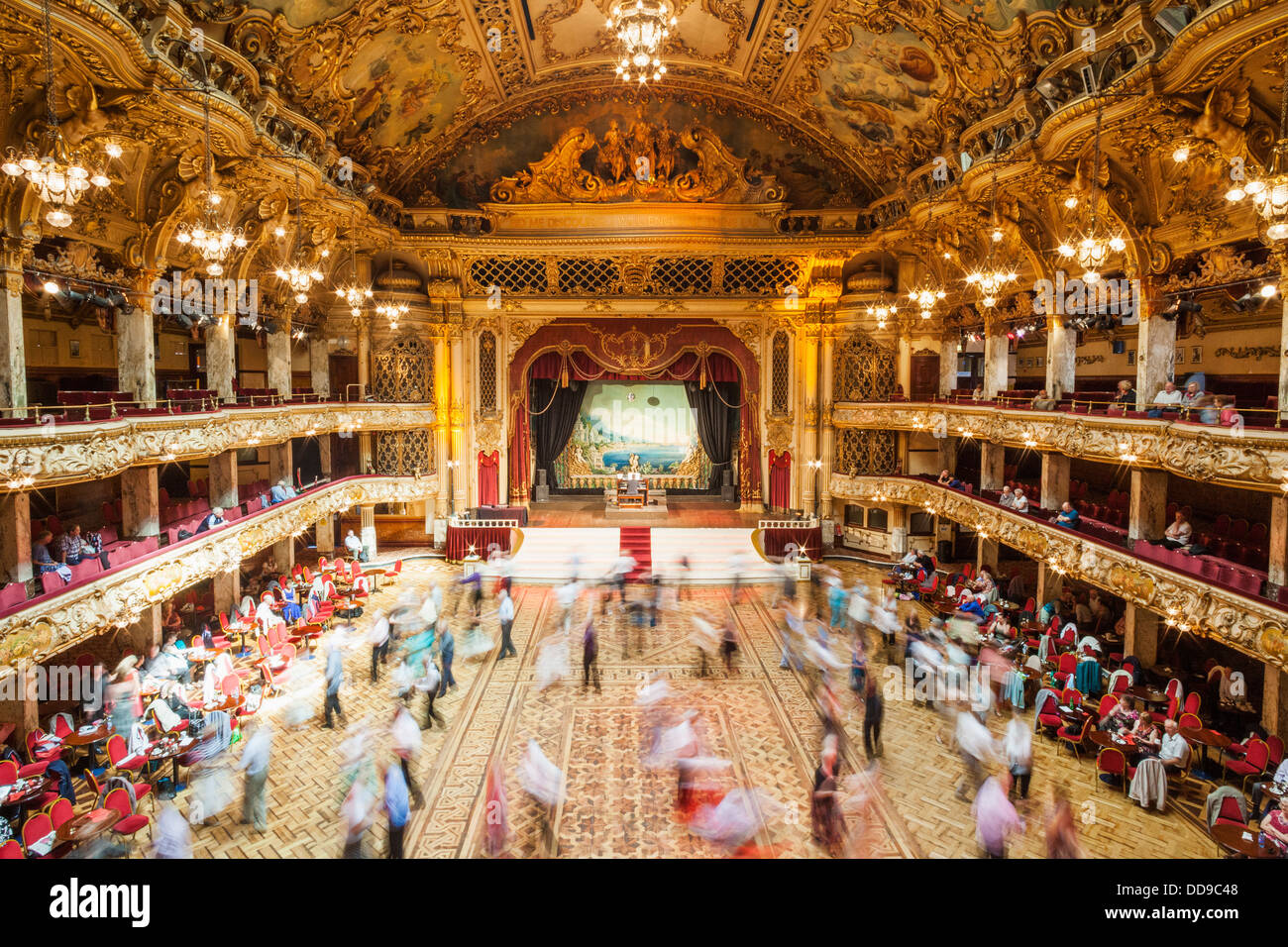 England, Lancashire, Blackpool, Blackpool Tower, The Ballroom Stock ...