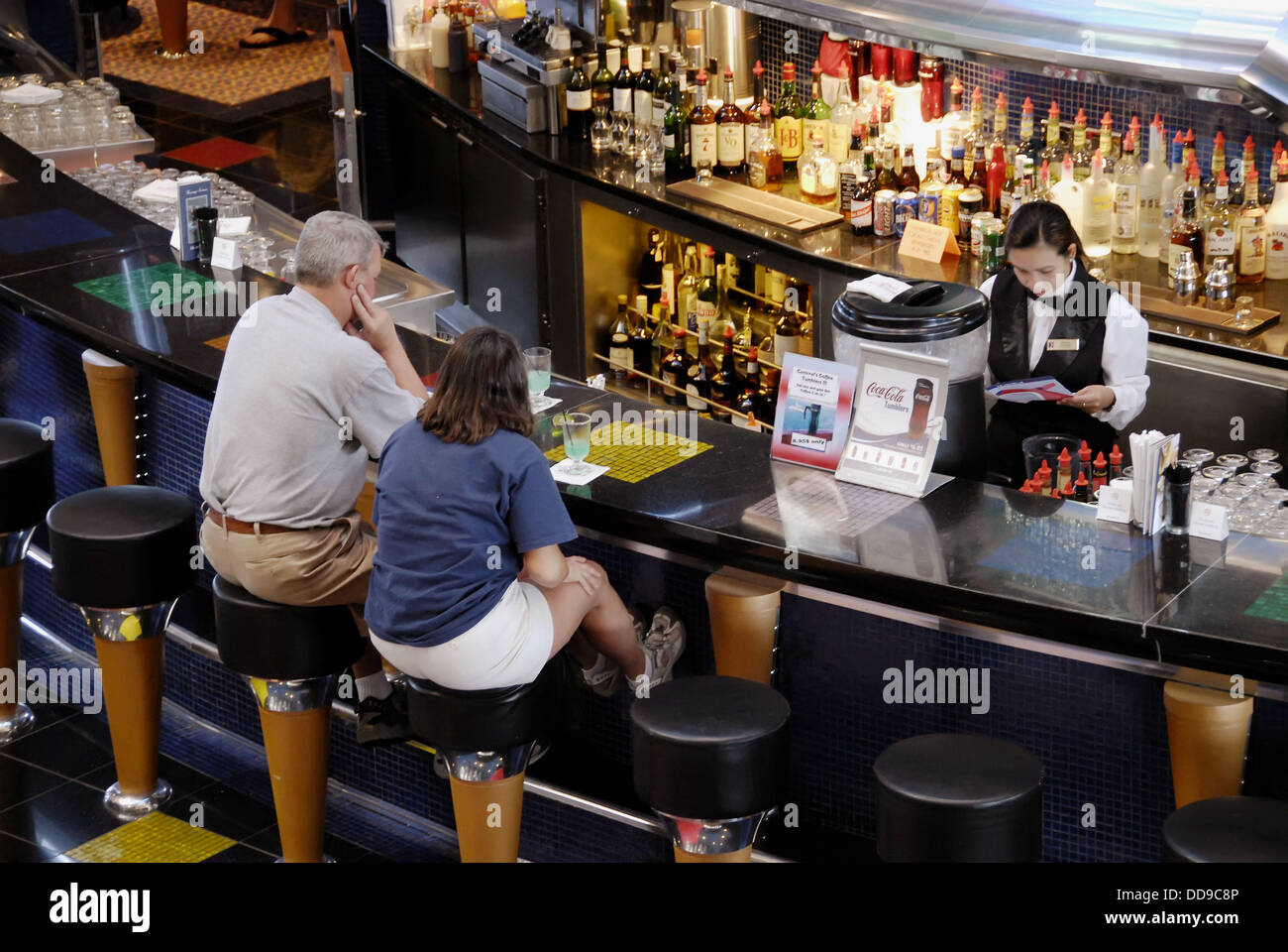 Drinking alcohol aboard the Cruis Ship Carnival Fantasy traveling to