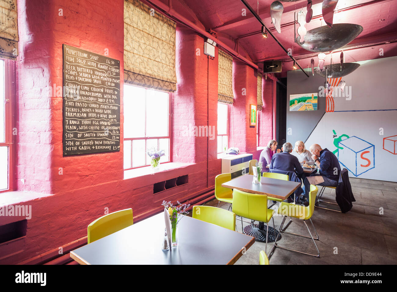 England, West Yorkshire, Bradford, Saltaire, Salts Mill, Cafe Stock Photo Alamy