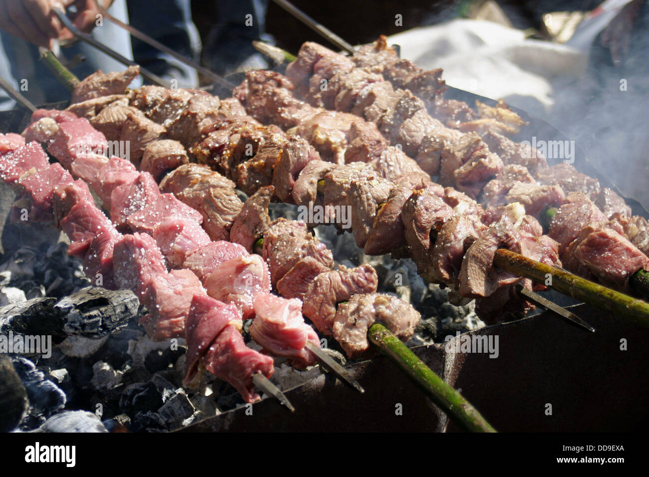 Espetada (typical veal kebab). Madeira Island. Portugal Stock Photo Alamy