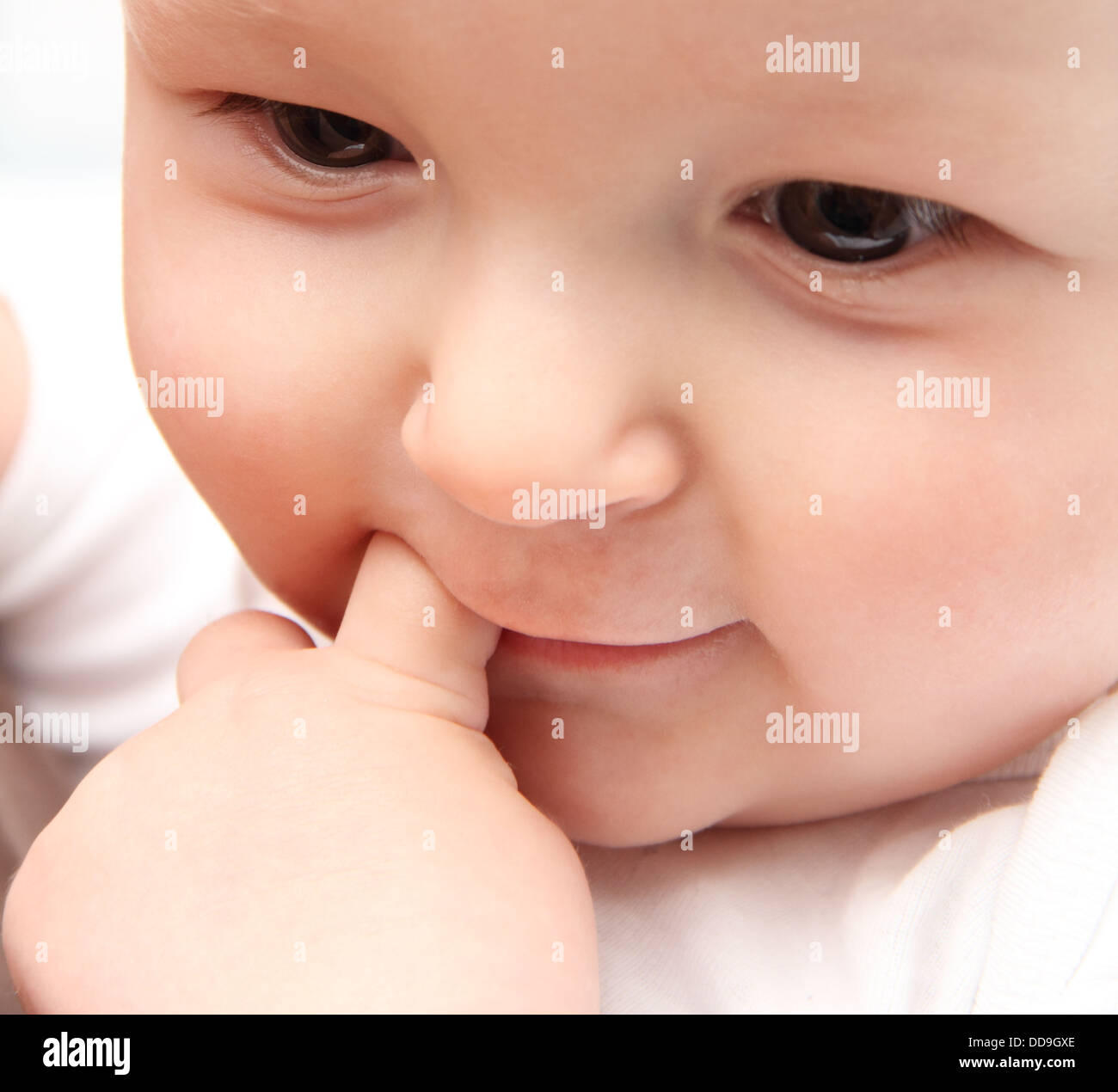 beautiful baby close up Stock Photo