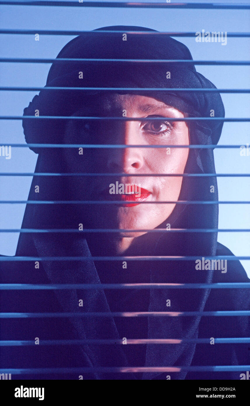 Senior woman spying hi-res stock photography and images - Alamy