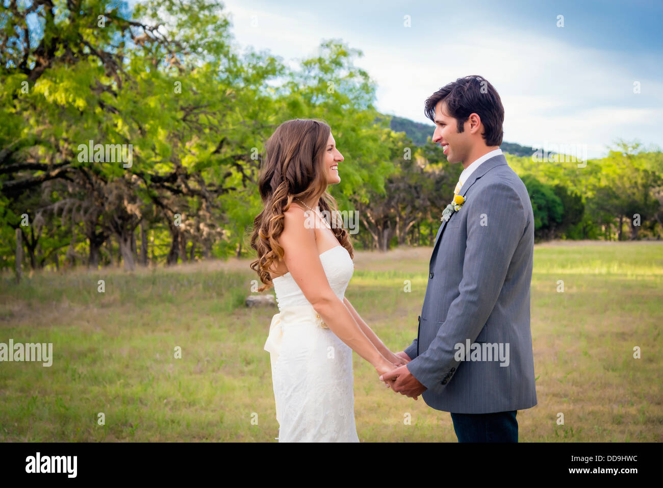 USA, Texas, Bride and groom at wedding ceremony Stock Photo Alamy