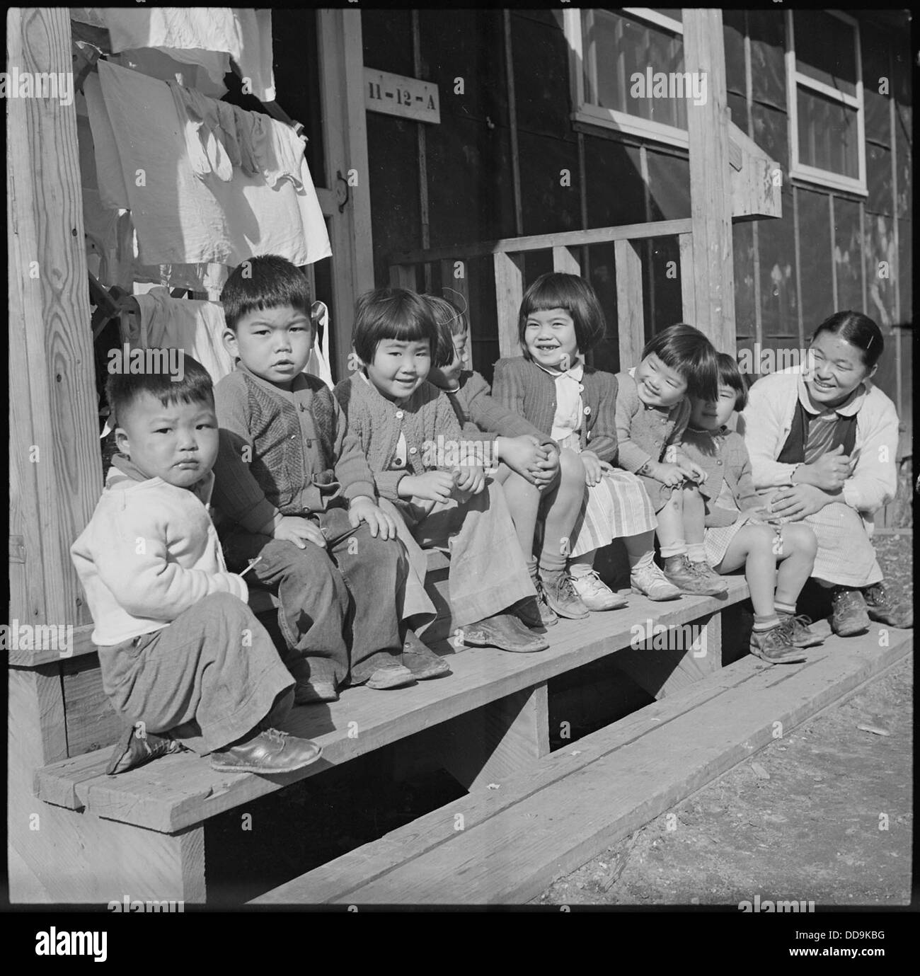 Jerome Relocation Center, Dermott, Arkansas. Young children at Jerome