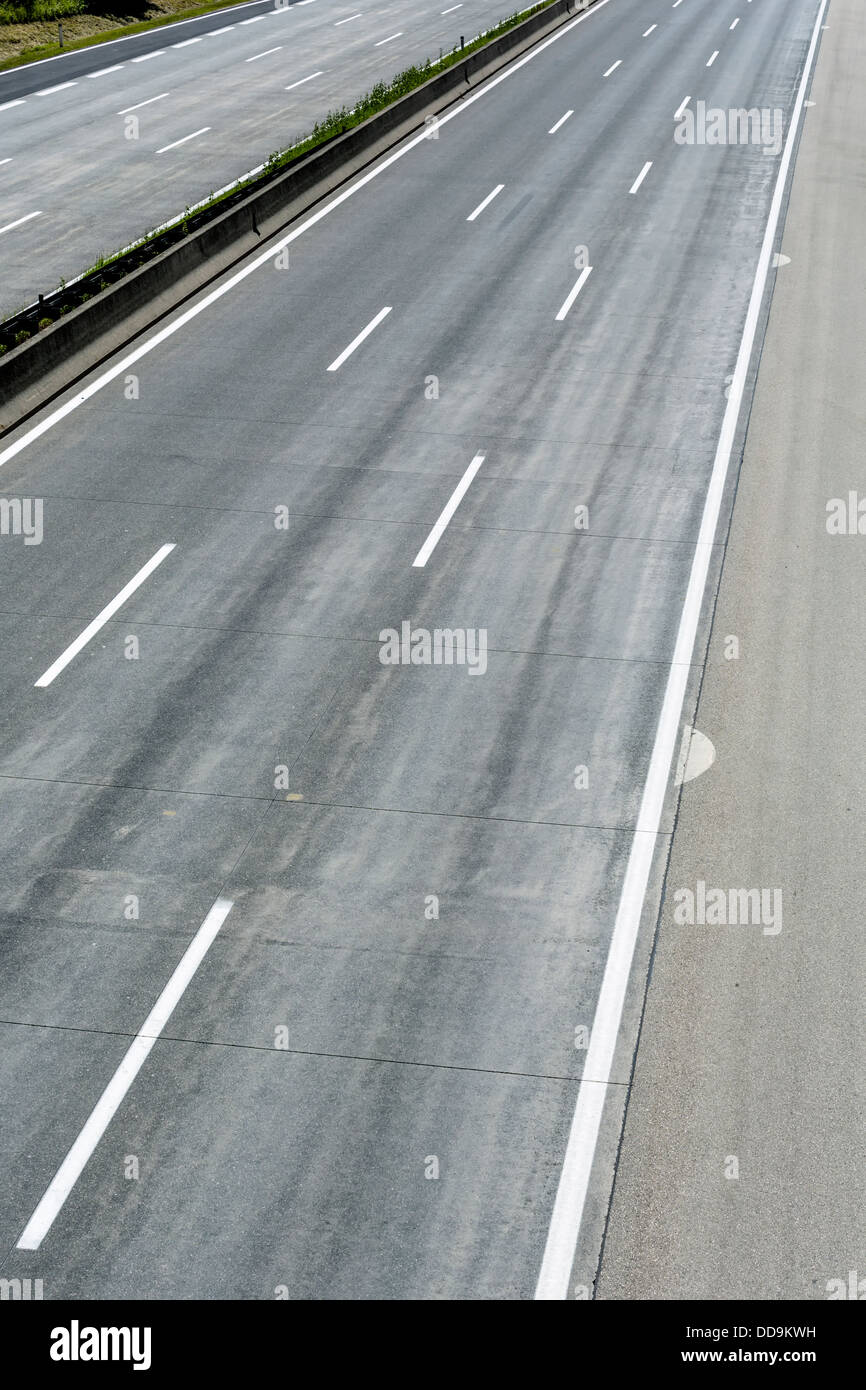 Austria, Lower Austria, Salzburg, View of empty motorway Stock Photo