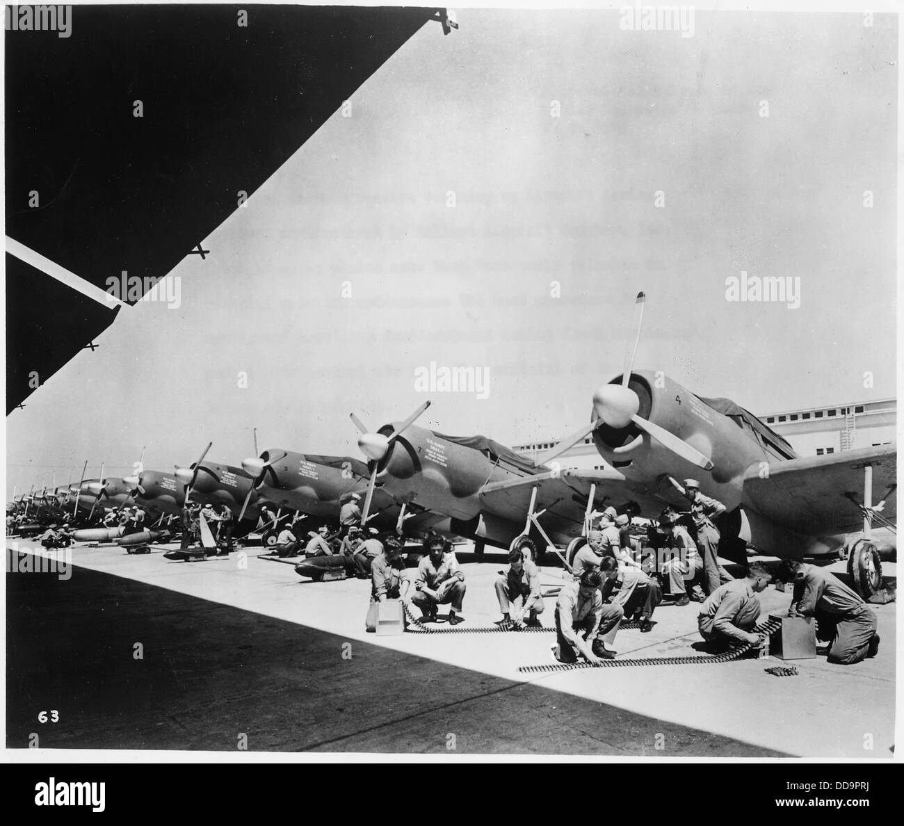 Naval Ordnancemen receiving training at Arthurdale, W. Va., Ballard Aircraft Co. Inc. Training is done on replicas... - - 195939 Stock Photo