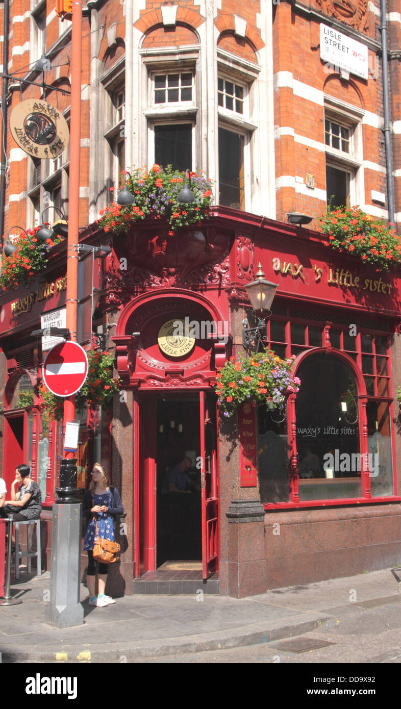 Waxy's Little Sister Irish pub in Chinatown Soho London Stock Photo Alamy