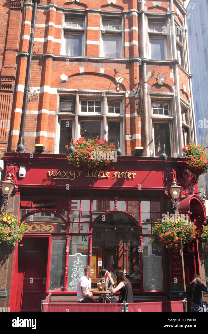 Waxy's Little Sister Irish pub in Chinatown Soho London Stock Photo Alamy