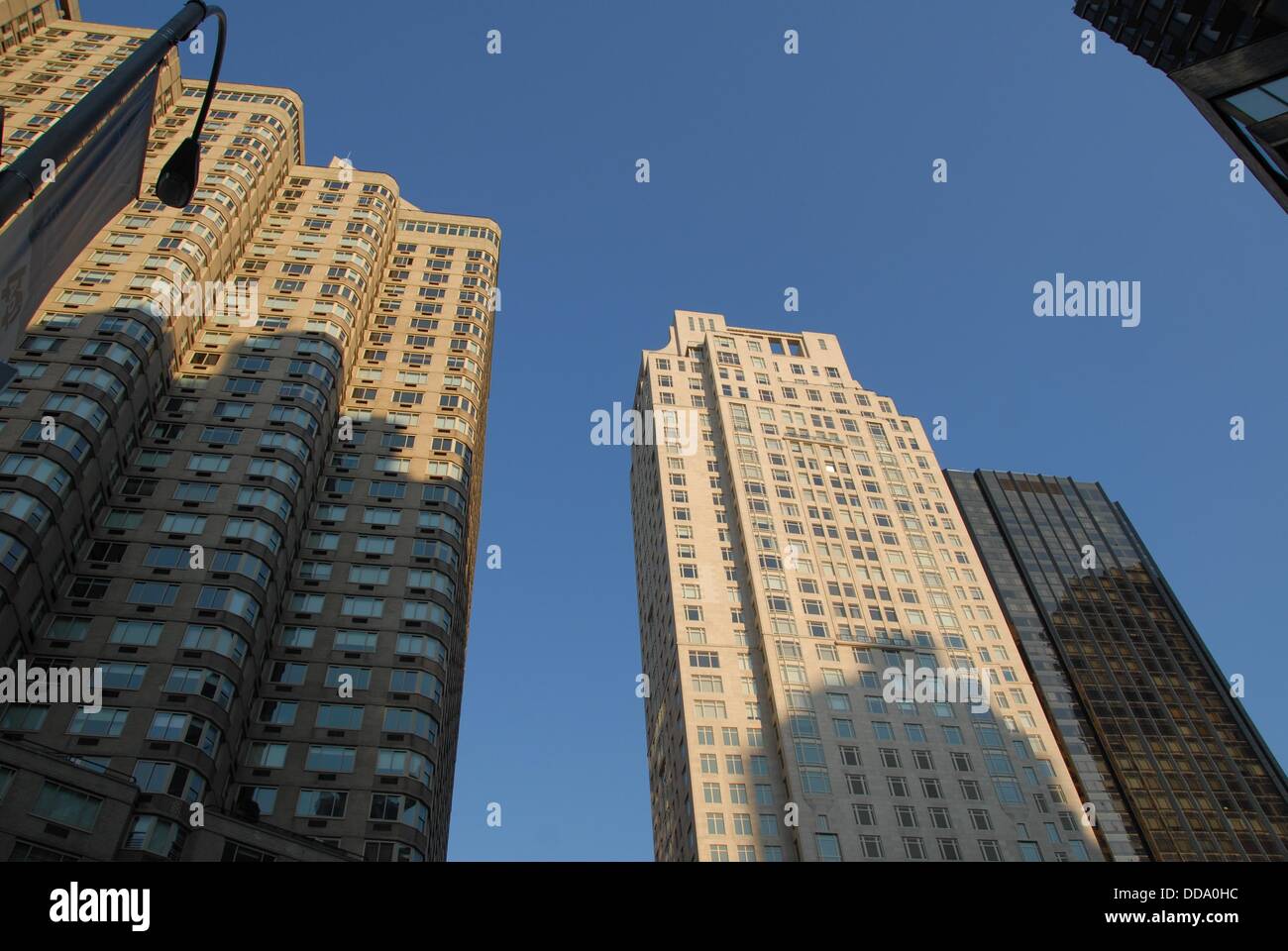Apartment buildings. Lincoln Plaza, Upper West Side Manhattan. New York