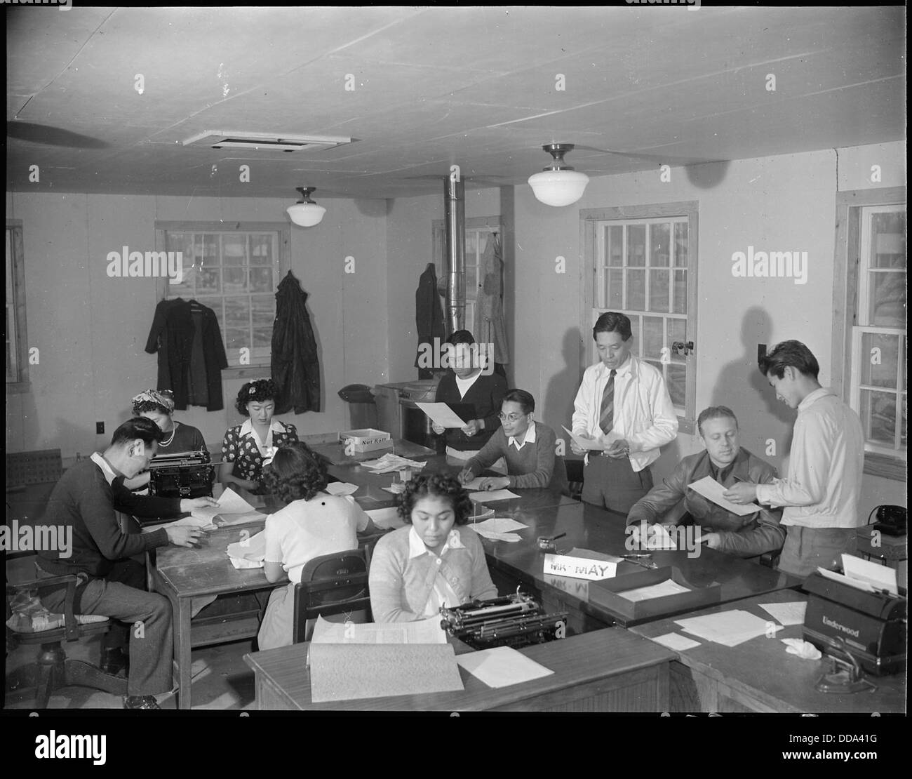 Rohwer Relocation Center, McGehee, Arkansas. A section of the office