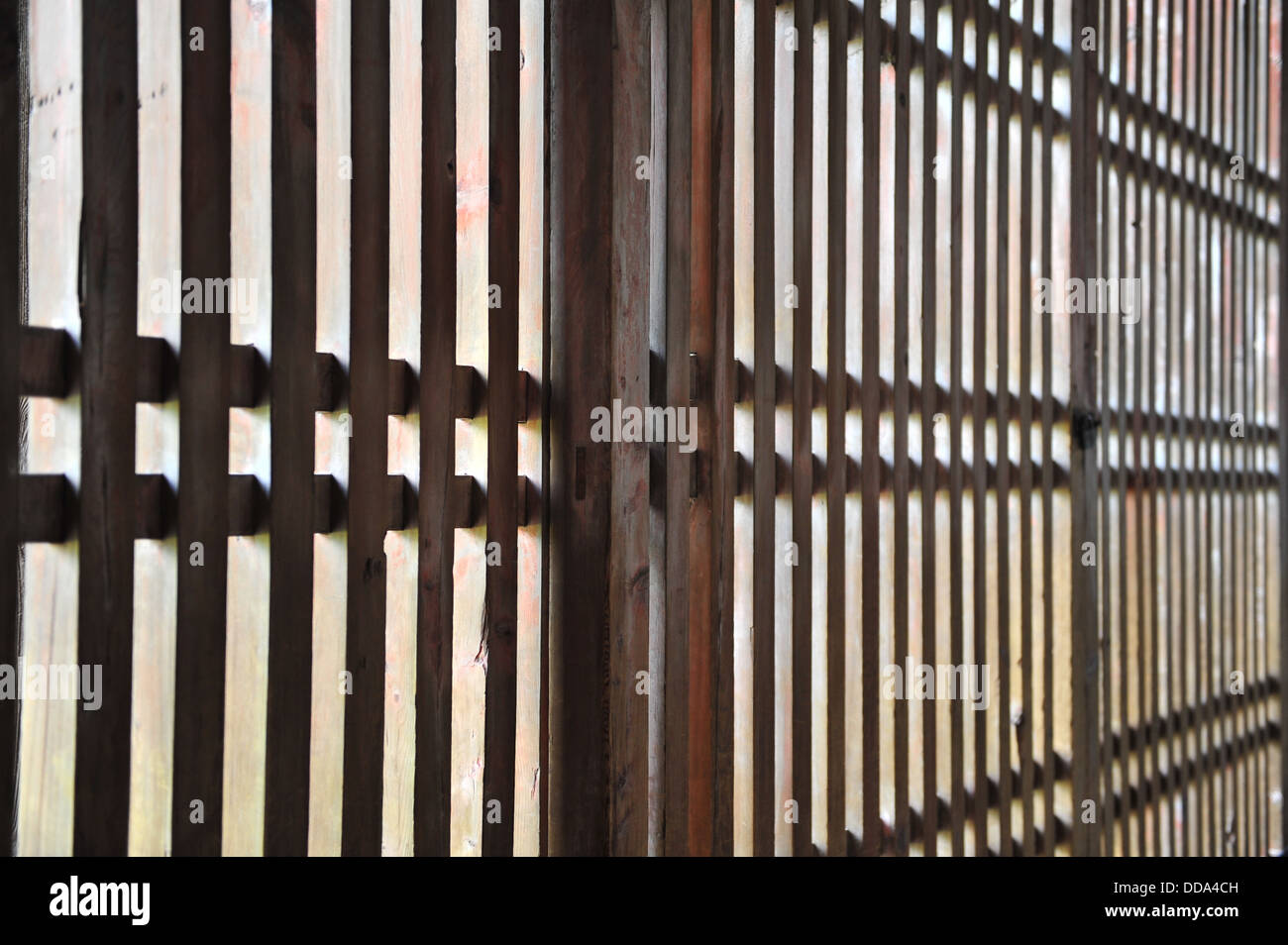 Lath Fence Stock Photo