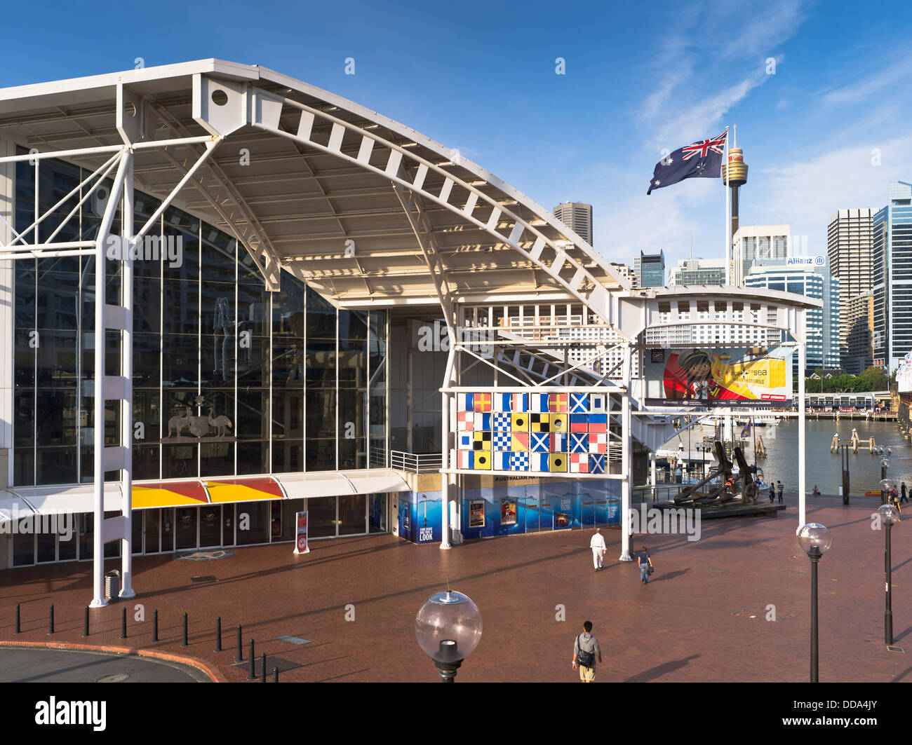 dh Darling Harbour SYDNEY AUSTRALIA NSW Entrance plaza Australian National Maritime Museum harbor museums architecture Stock Photo