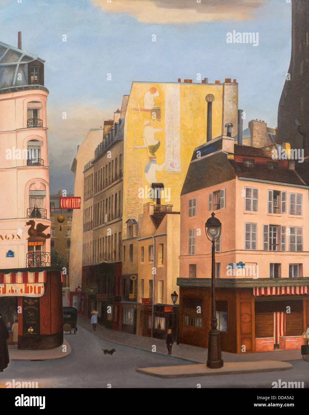 20th century  -  The Rue du Dragon in Paris - René Rimbert Philippe Sauvan-Magnet / Active Museum Oil on canvas Stock Photo