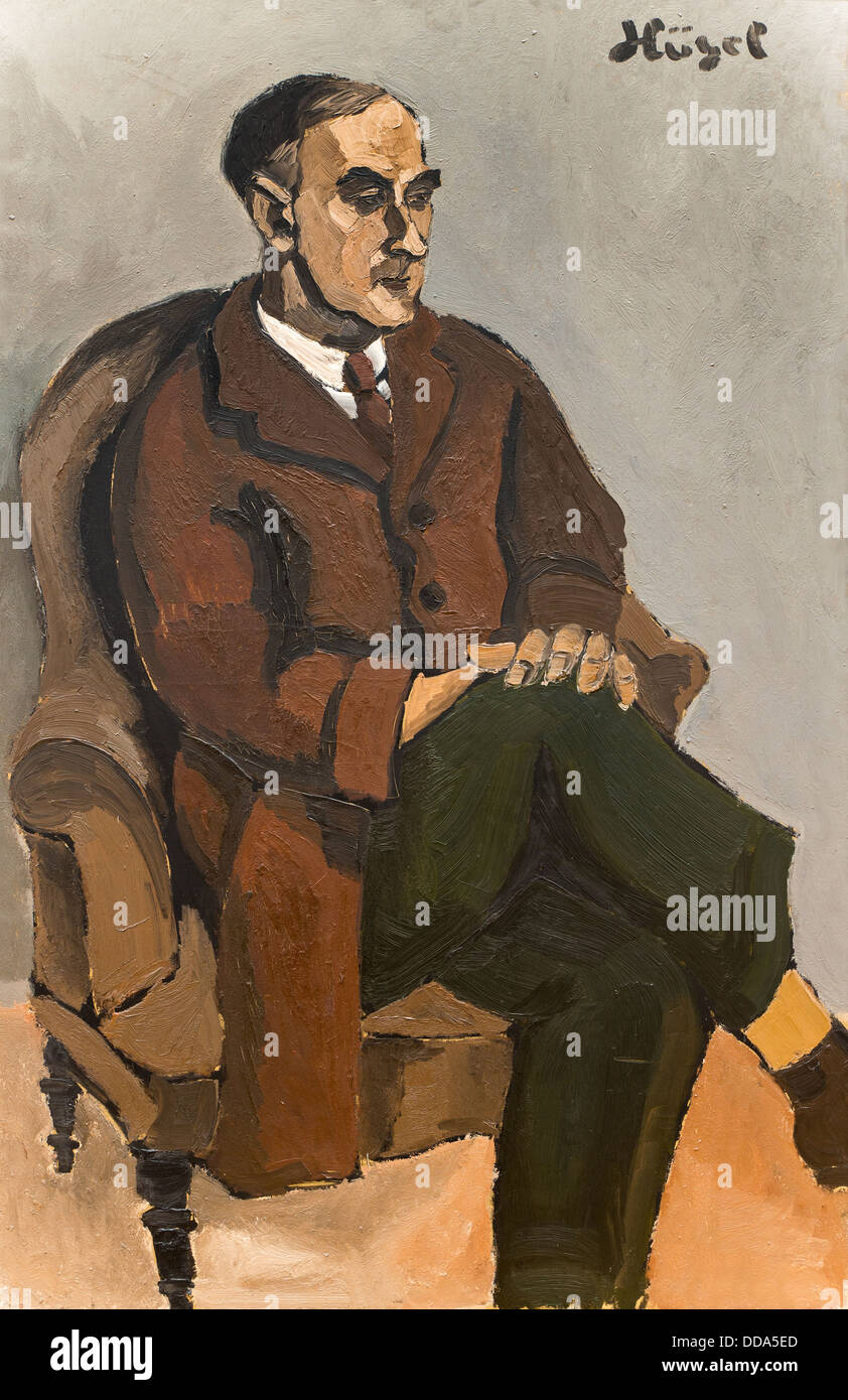 20th century  -  Portrait of Wihlhem Uhde, around 1925 - Helmut Kölle Philippe Sauvan-Magnet / Active Museum Oil on canvas Stock Photo