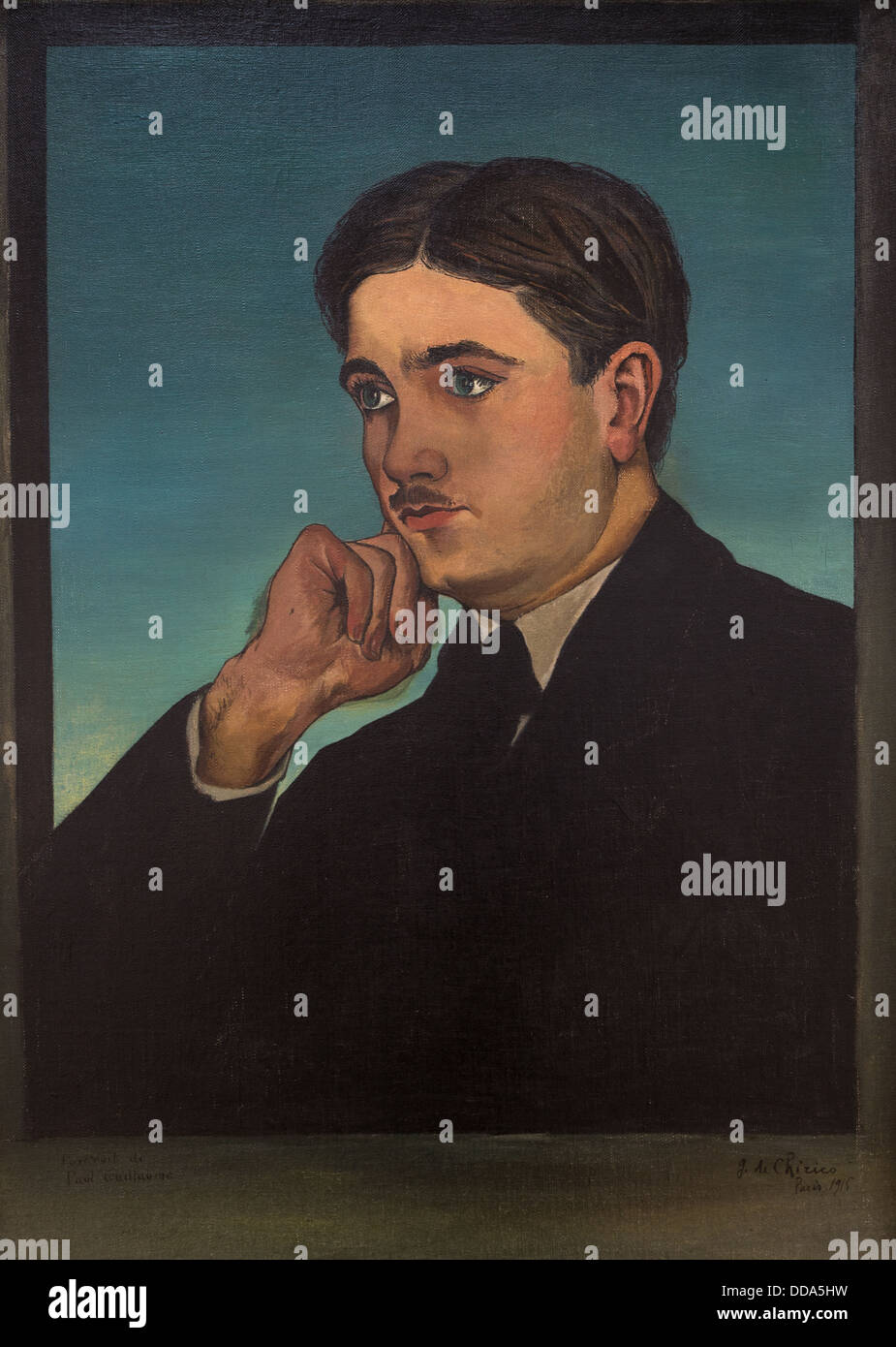 20th century  -  Portrait of Paul Guillaume - Giorgio de Chirico (1915) Philippe Sauvan-Magnet / Active Museum Oil on canvas Stock Photo