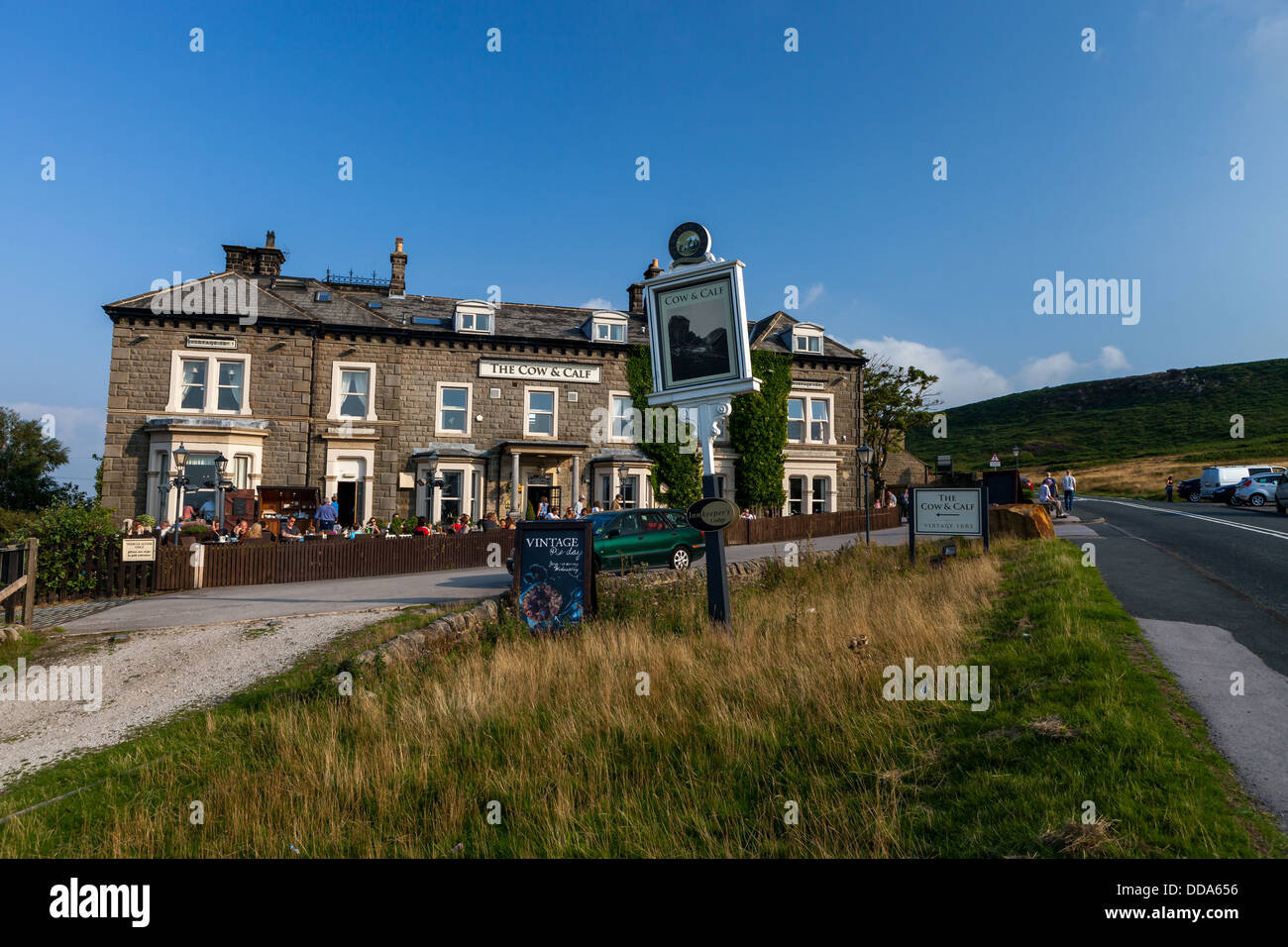 Cow And Calf Pub/Hotel Ilkly north Yorkshire dales Stock Photo