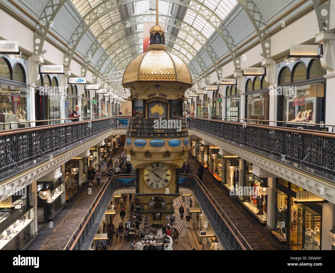 dh Queen Victoria Building SYDNEY AUSTRALIA Grand shopping mall clock