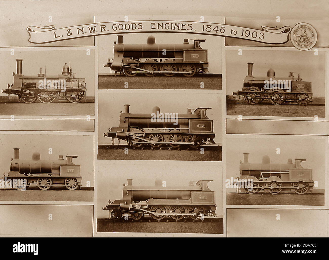 LNWR Goods engines 1846 to 1903 Stock Photo