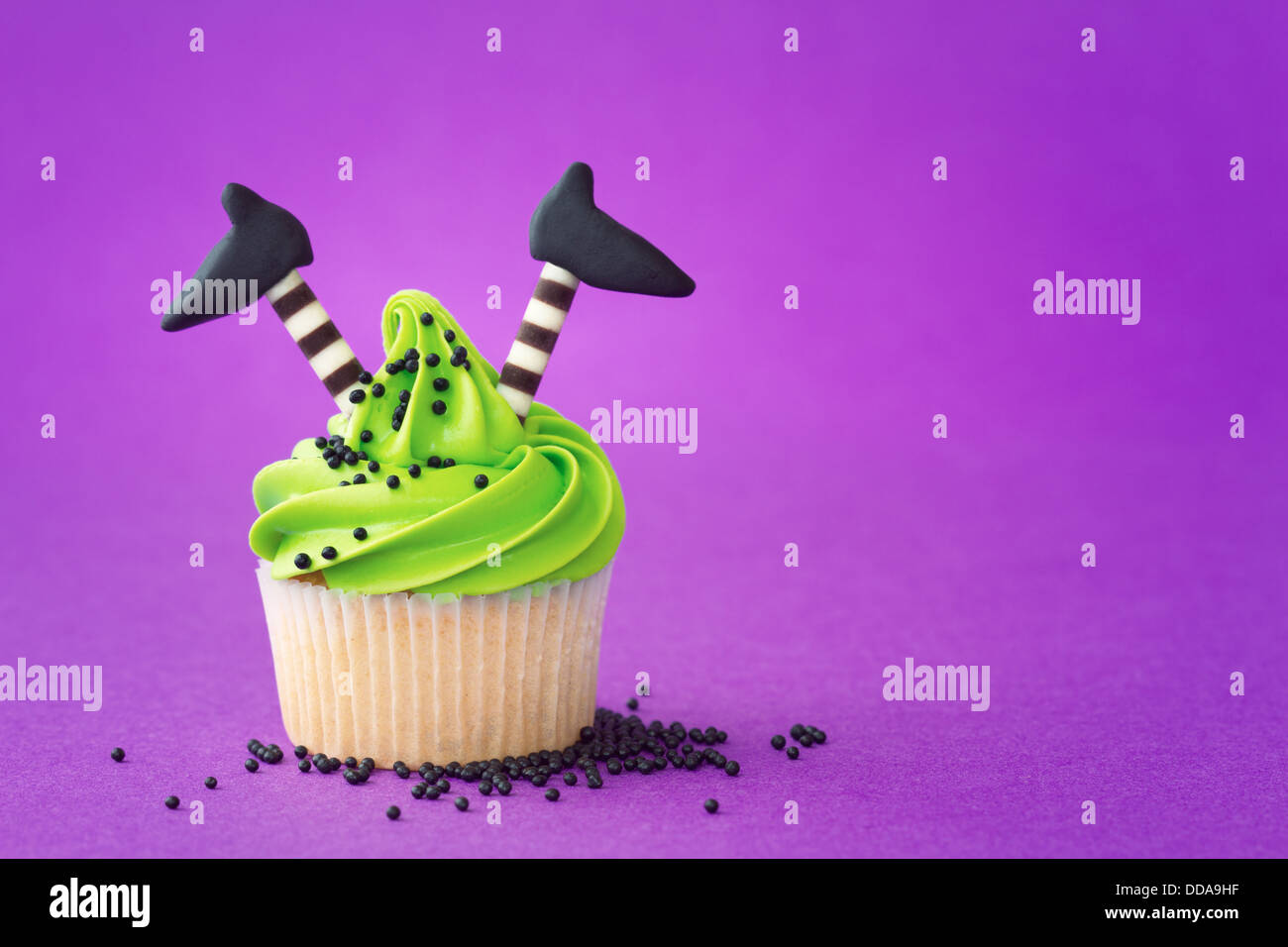 Cupcake with a Halloween theme Stock Photo