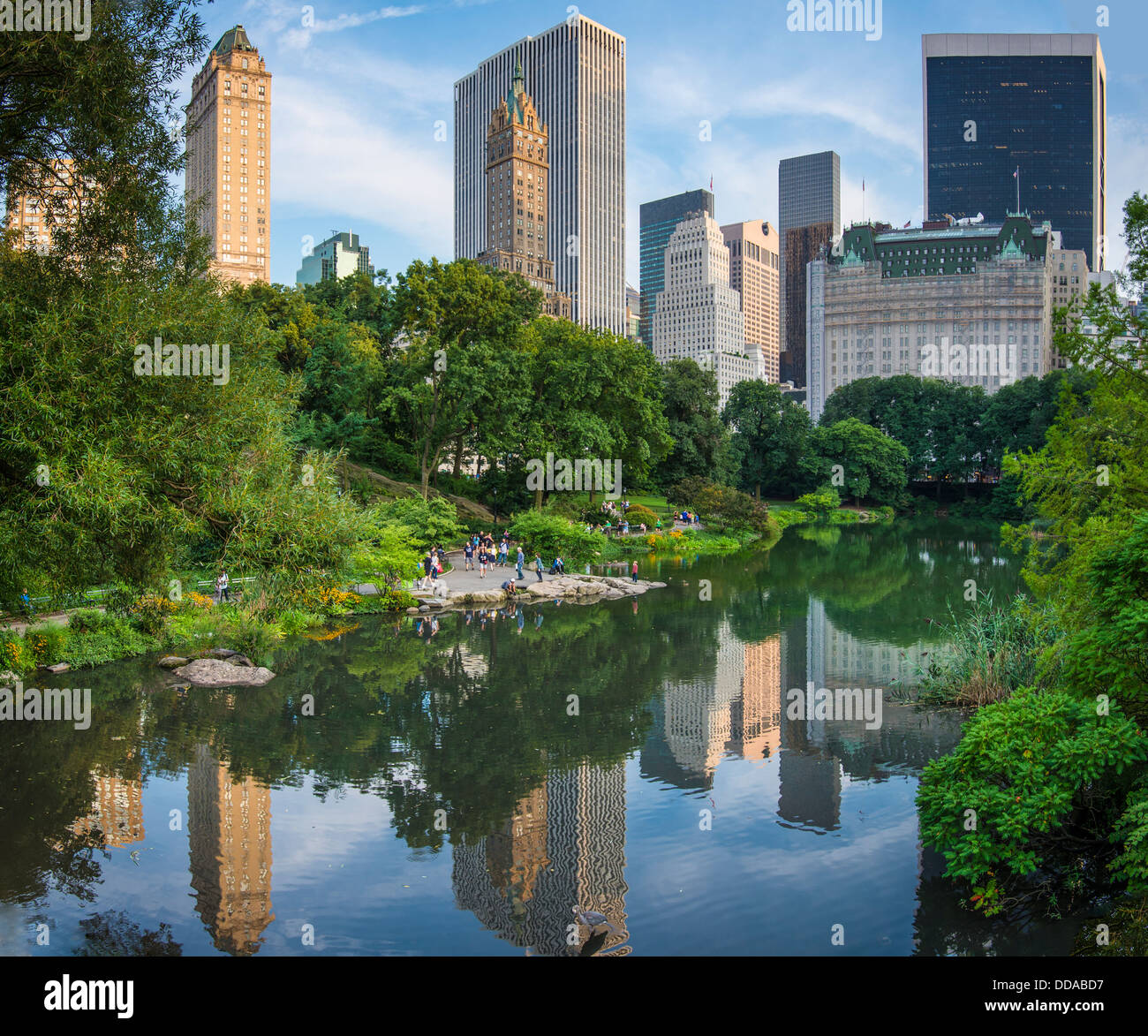 Central Park Lagoon in New York City. Stock Photo
