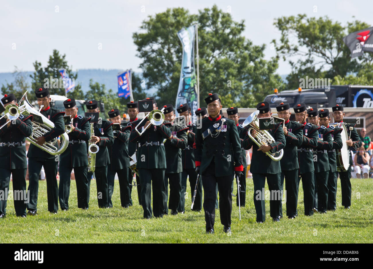 Bucks County Show Weedon Park, .The band of brigade of the Gurkha's