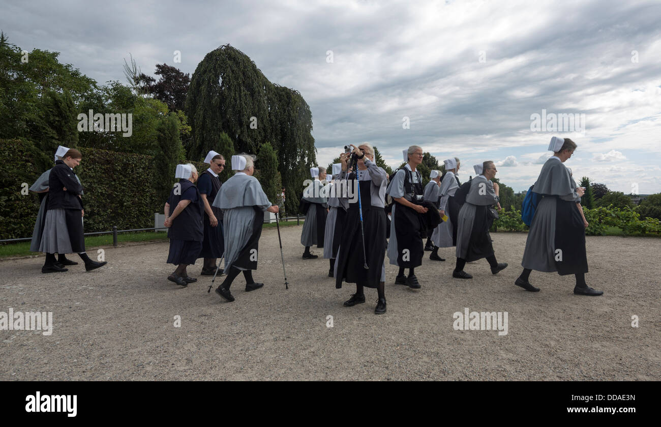 nuns on a day out at Schloss Sanssouci, Potsdam, Germany Stock Photo
