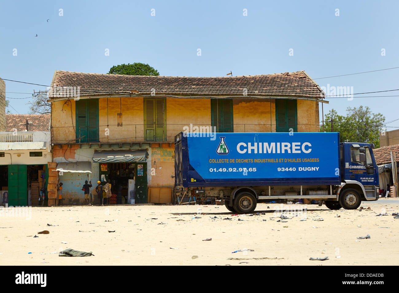 Colonial architecture, Tivaouane, Senegal, Africa Stock Photo