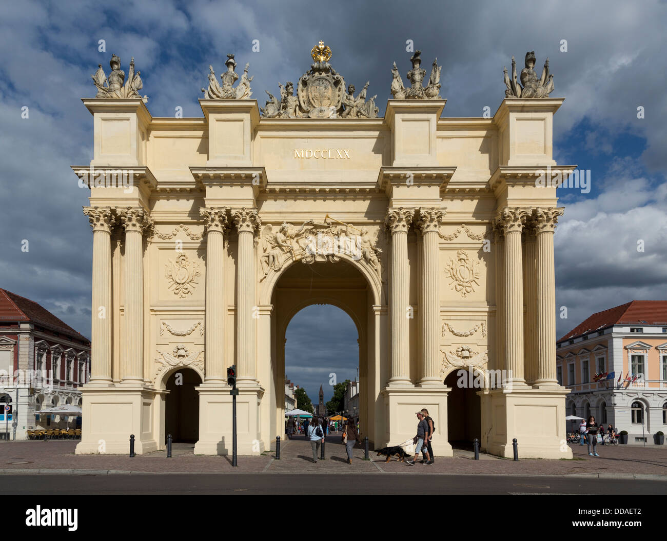 The Brandenburg Gate, Brandenburger Tor, on the Luisenplatz in Potsdam