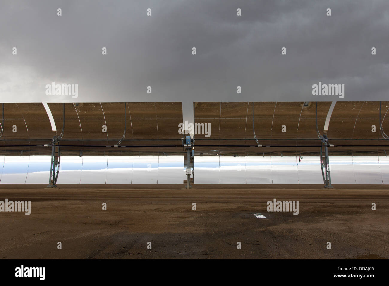 Solar Thermal Plant, Mojave Desert, California Stock Photo