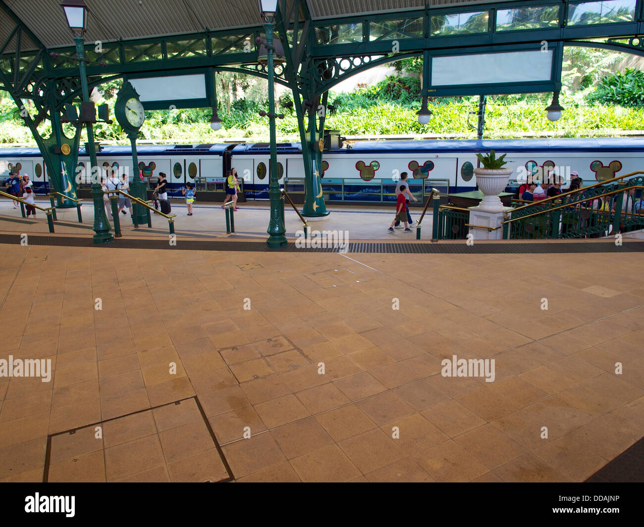 The MTR station at Disneyland Resort, Hong Kong Stock Photo Alamy