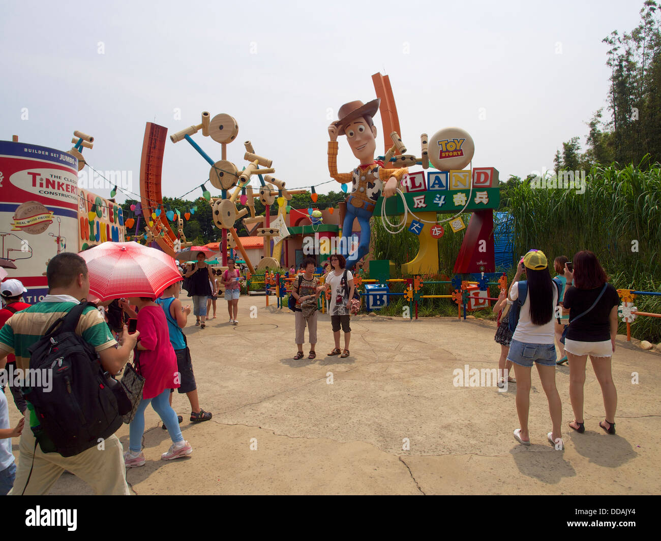 Disneyland Hong Kong, a popular tourist and local destination Stock ...