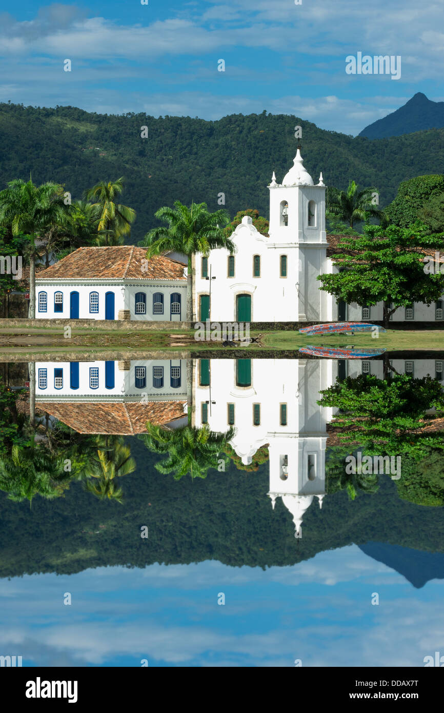 Nossa Senhora das Dores Chapel, Paraty, Rio de Janeiro state, Brazil Stock Photo