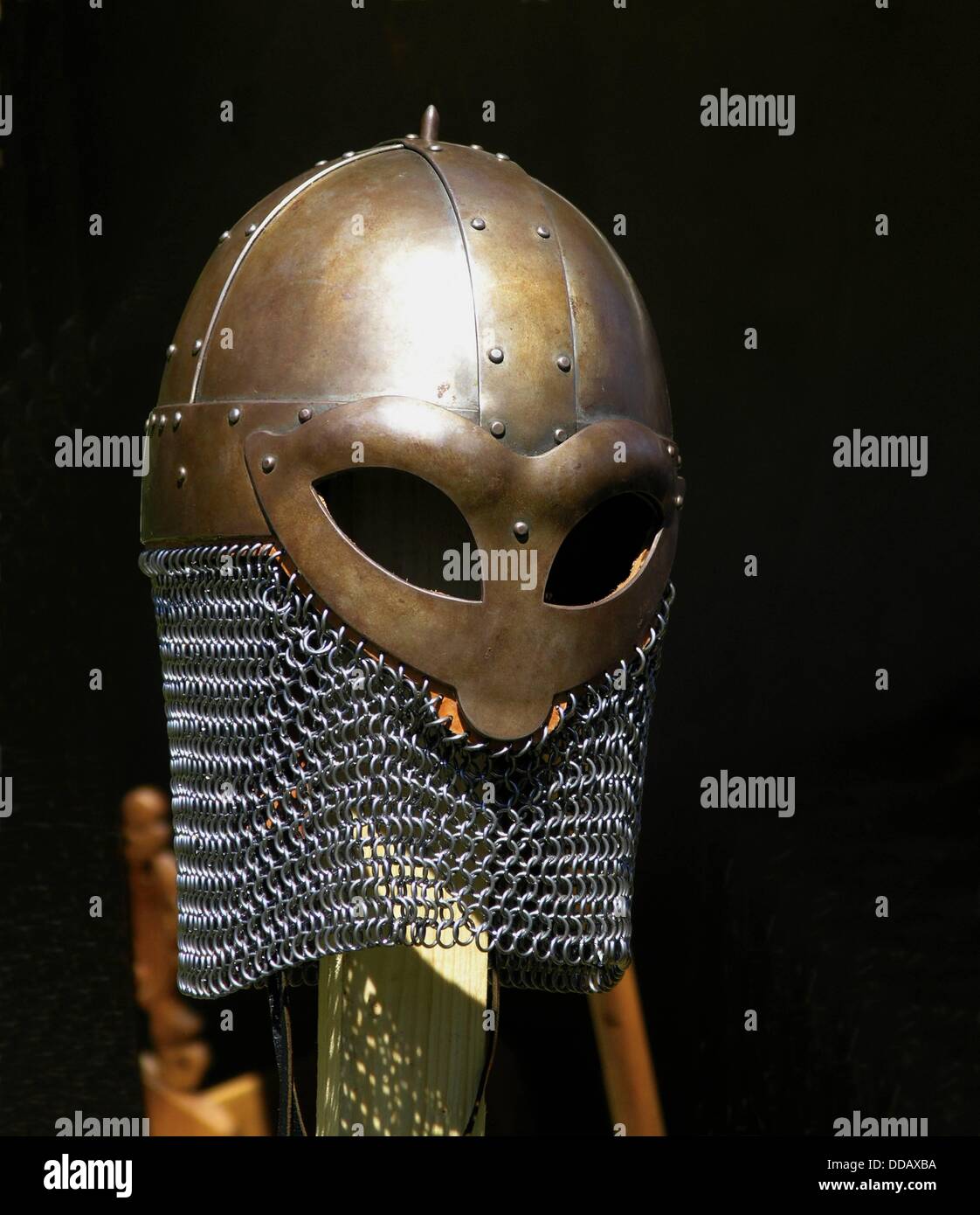 Viking helmet. Modern reproduction made by Danish viking blacksmith