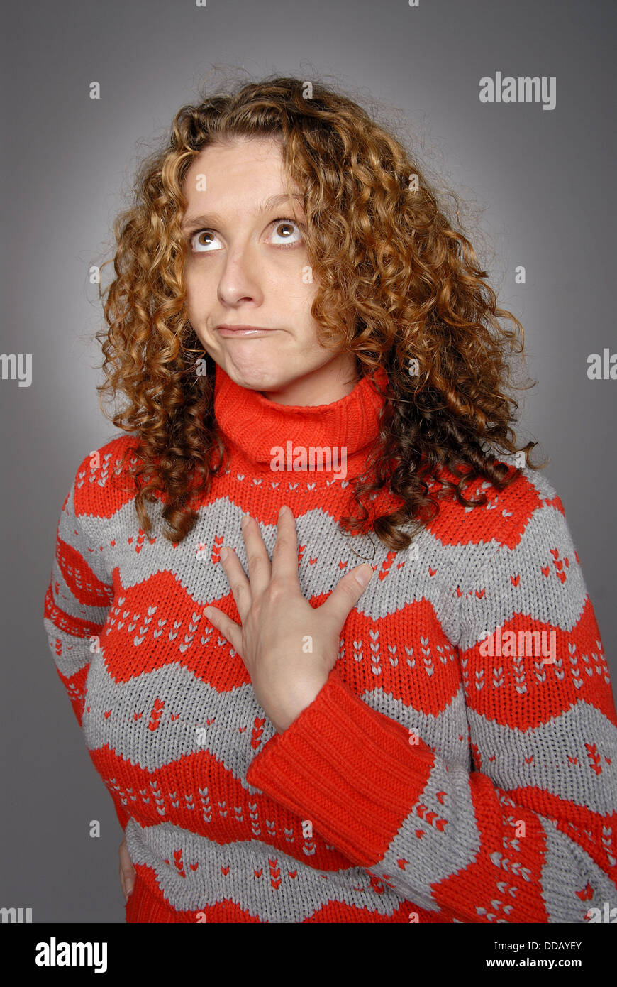 Woman, ethnic background half Basc (Spanish), half English Stock Photo