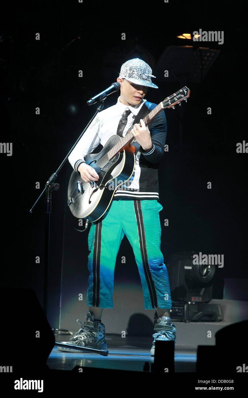 Hong Kong, China. 29th Aug, 2013. Singer Justin Lo holds concert in