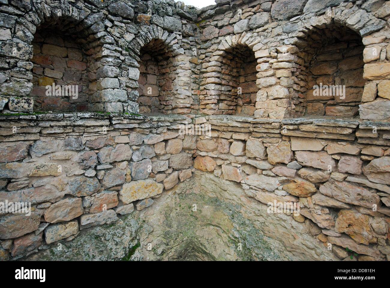 Roman thermal baths in Segobriga, Cuenca province, Spain Stock Photo